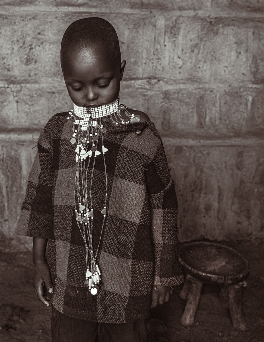 Maasai child from Ngorongoro Conservation Area. Ekaterina Juskowski, 2023.